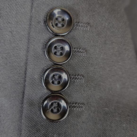 Apollo King Double Breasted Blazer Peak Lapel Black Mens 44R Suit Jacket Classic - Picture 7 of 16